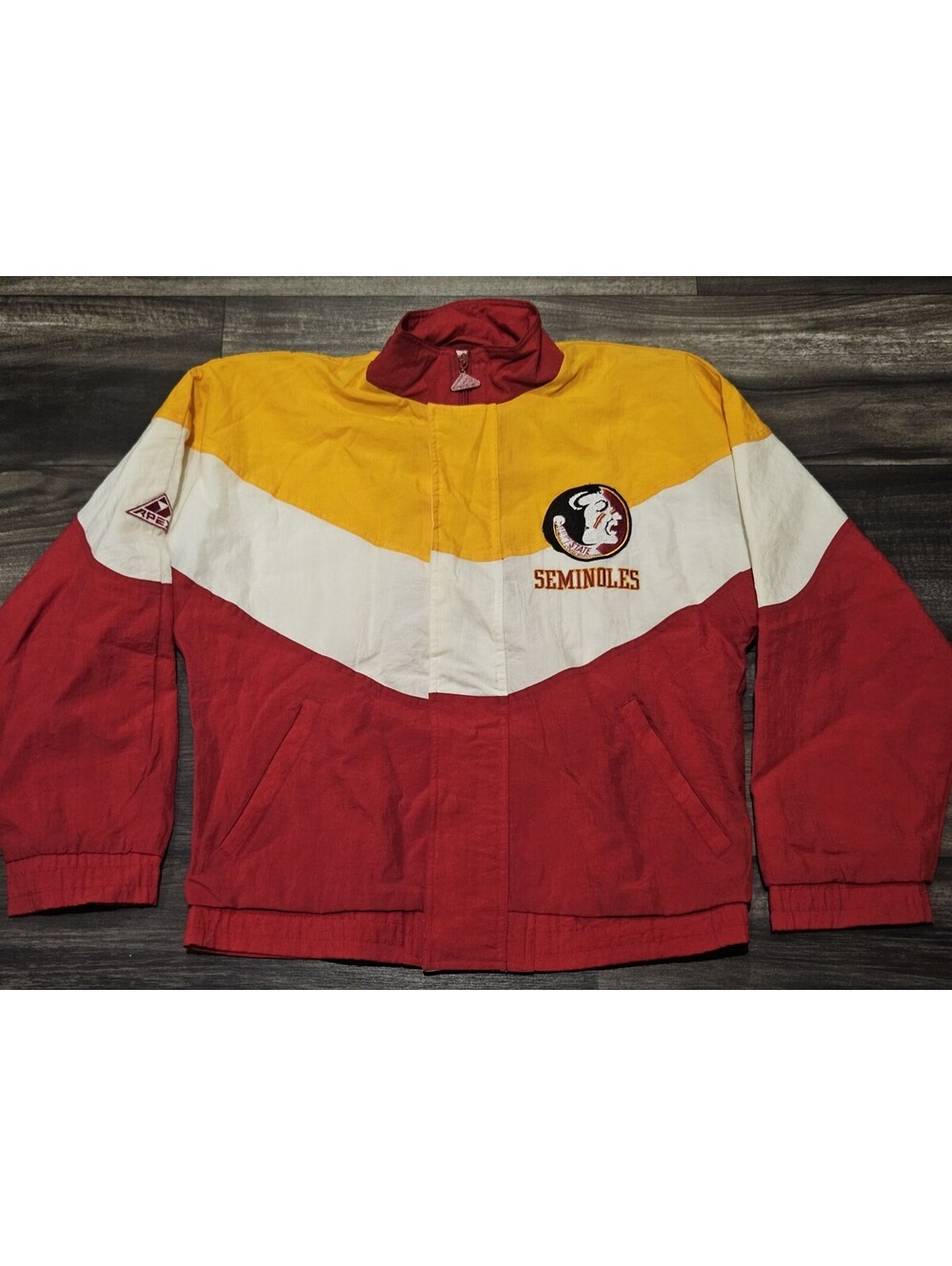 Vintage Apex One Florida State Seminoles Jacket Mens S Spell Out Embroidered
